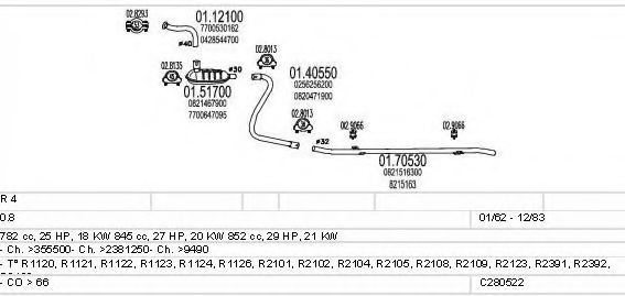 MTS C280522009382 Exhaust System